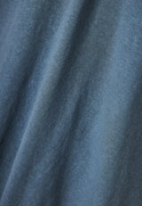 Tricou polo din amestec de in, croială relaxată - Gri oțel