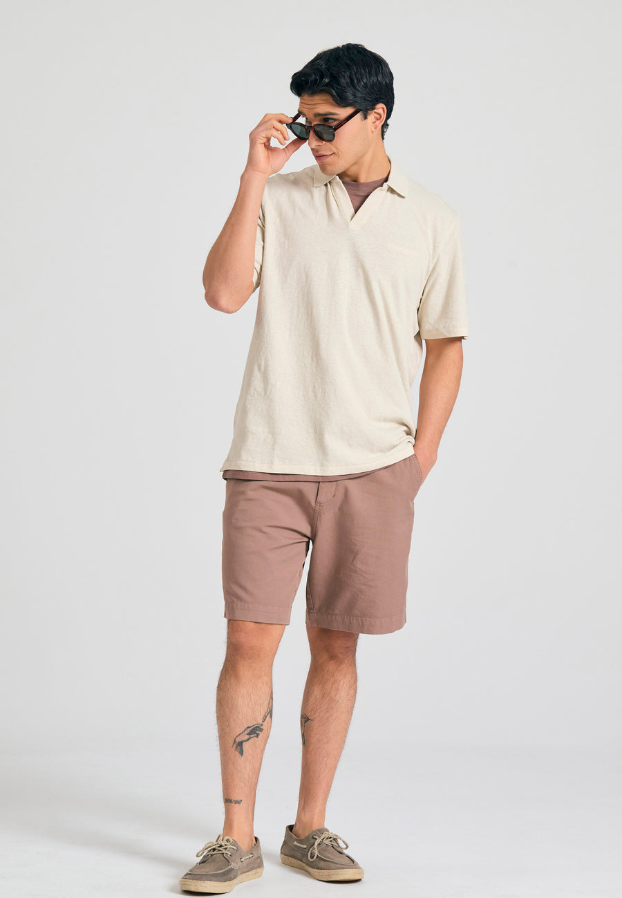 Tricou polo din amestec de in, croială relaxată - Sugar