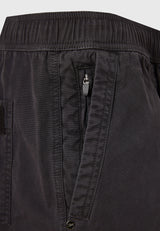 Garment dyed chino pants with cuffed hem - Anthracite