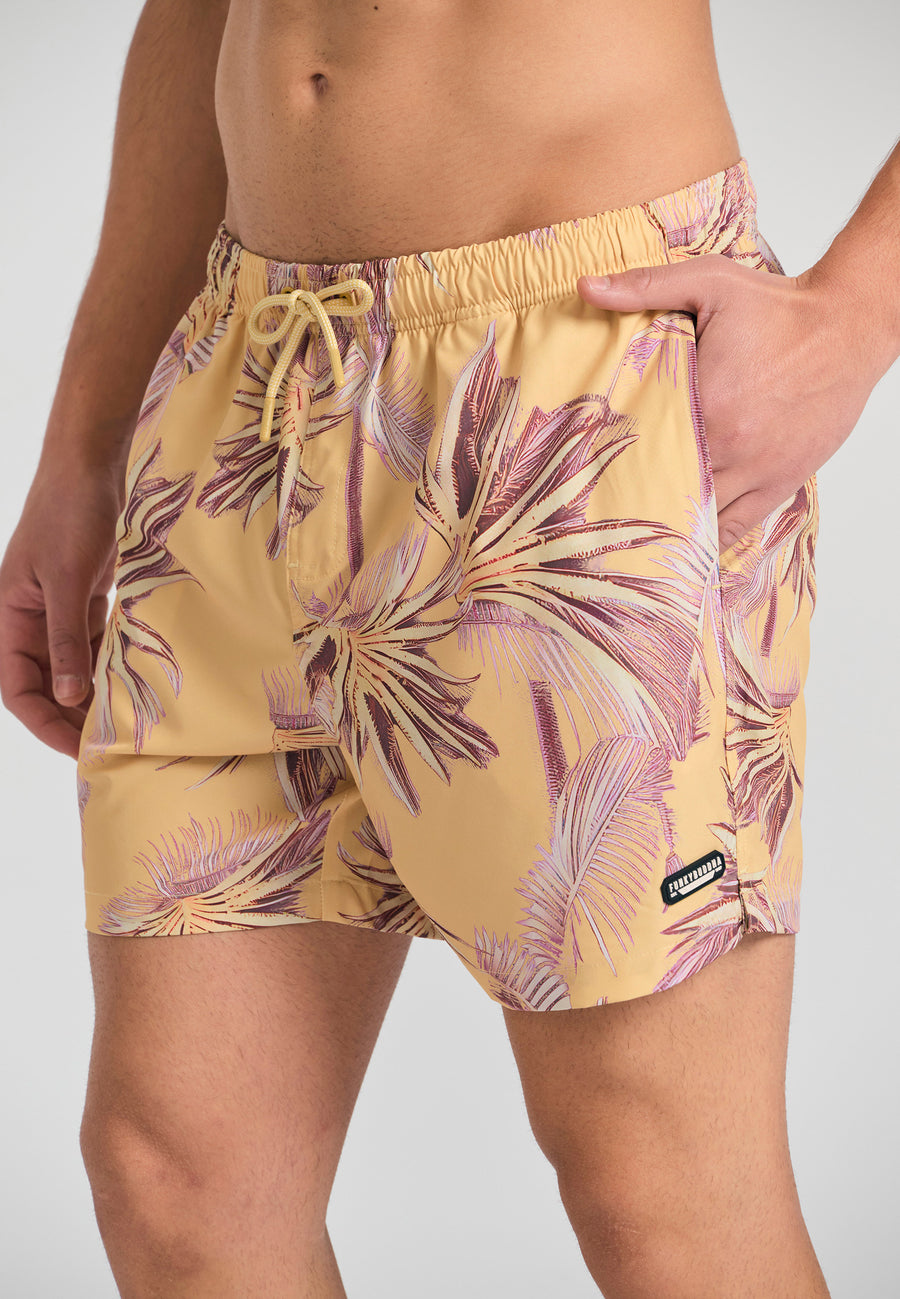 Pantaloni scurți de baie pentru bărbați cu imprimeu tropical - Ananas