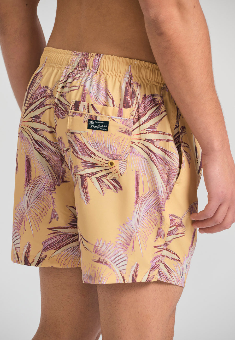 Pantaloni scurți de baie pentru bărbați cu imprimeu tropical - Ananas