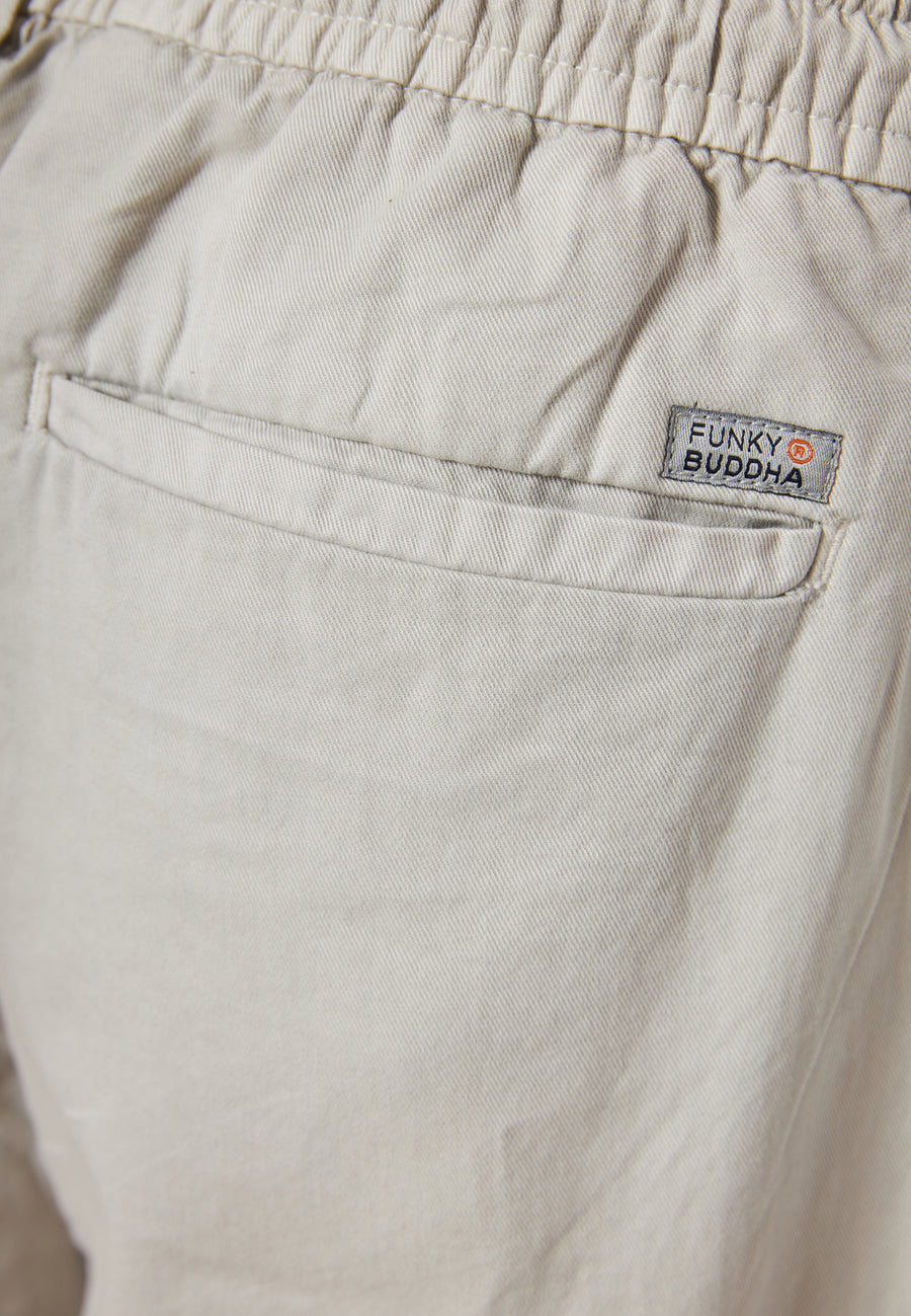 Comfort fit garment dyed chino pants - Mist grey