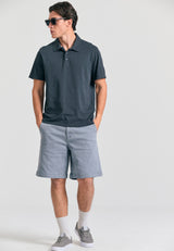 Men's garment dyed polo shirt - Anthracite