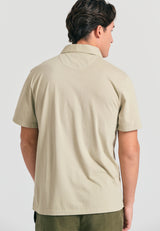 Tricou polo bărbătesc vopsit în haine - Stone