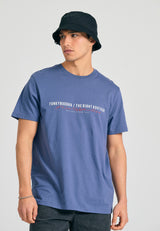 Tricou cu imprimeu Funky Buddha pe piept - Indigo