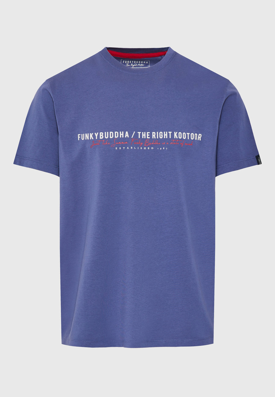 T-shirt with Funky Buddha print on the chest - Indigo