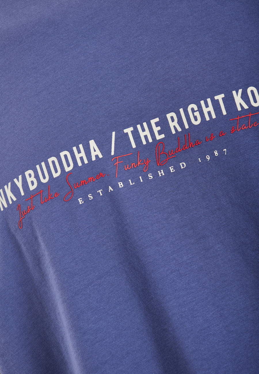 T-shirt with Funky Buddha print on the chest - Indigo