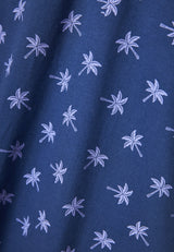 Tricou polo cu imprimeu integral - Indigo