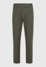 Comfort fit linen blend chino pants - Dusty green