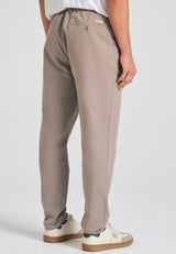Comfort fit linen blend chino pants - Greige