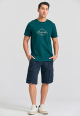 T-shirt with Funky Buddha print - Dark sea