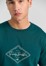 T-shirt with Funky Buddha print - Dark sea