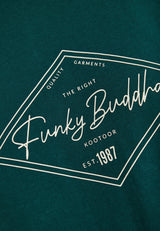 T-shirt with Funky Buddha print - Dark sea