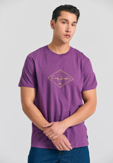 Tricou cu imprimeu Funky Buddha - Md prună