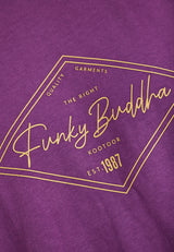 Tricou cu imprimeu Funky Buddha - Md prună