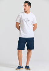 Tricou cu imprimeu Funky Buddha - Alb