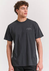 Tricou cu imprimeu artistic pe spate - Antracit