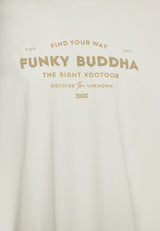 Tricou din bumbac organic cu imprimeu în relief - Alb-gălbui