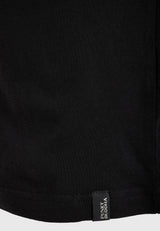 Tricou lejer cu imprimeu artistic pe spate - Negru
