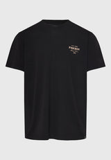 Tricou lejer cu imprimeu artistic pe spate - Negru