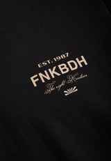 Tricou lejer cu imprimeu artistic pe spate - Negru