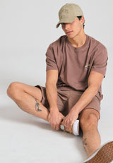 Tricou lejer cu imprimeu artistic pe spate - Cigar