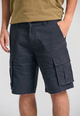 Loose fit cargo shorts in jacquard weave - Anthracite