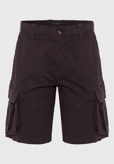 Loose fit cargo shorts in jacquard weave - Anthracite