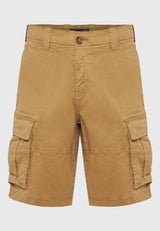 Loose fit cargo shorts in jacquard weave - Sand