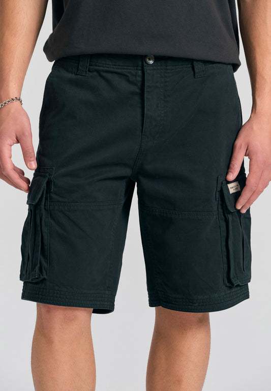 Pantaloni scurți cargo confortabili - Negri