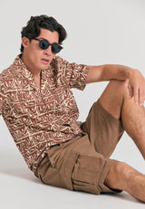 Pantaloni scurți cargo confortabili - Cigar