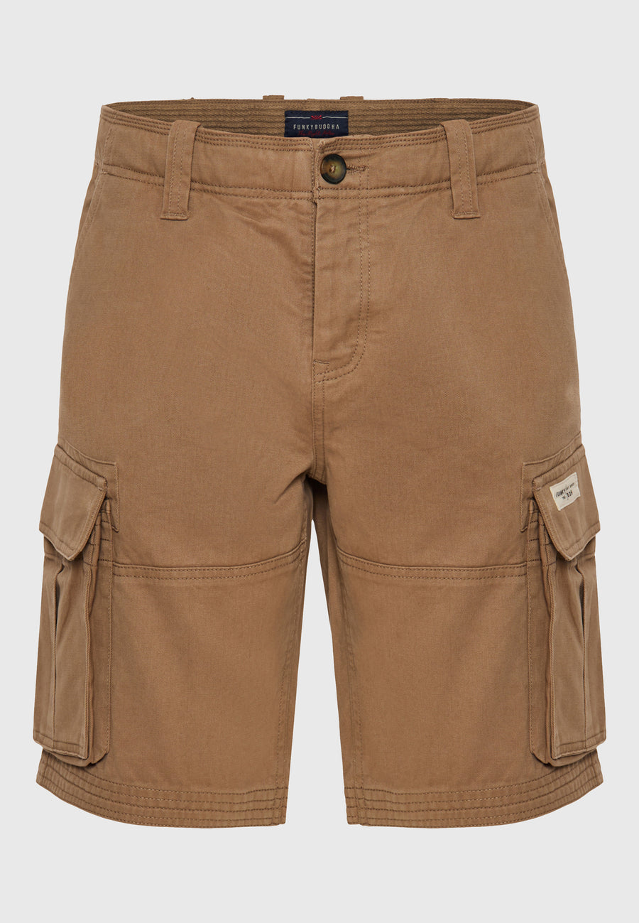 Pantaloni scurți cargo confortabili - Cigar