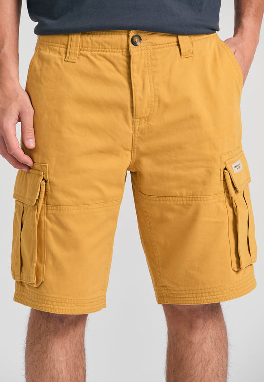 Comfort fit cargo shorts - Mineral yellow