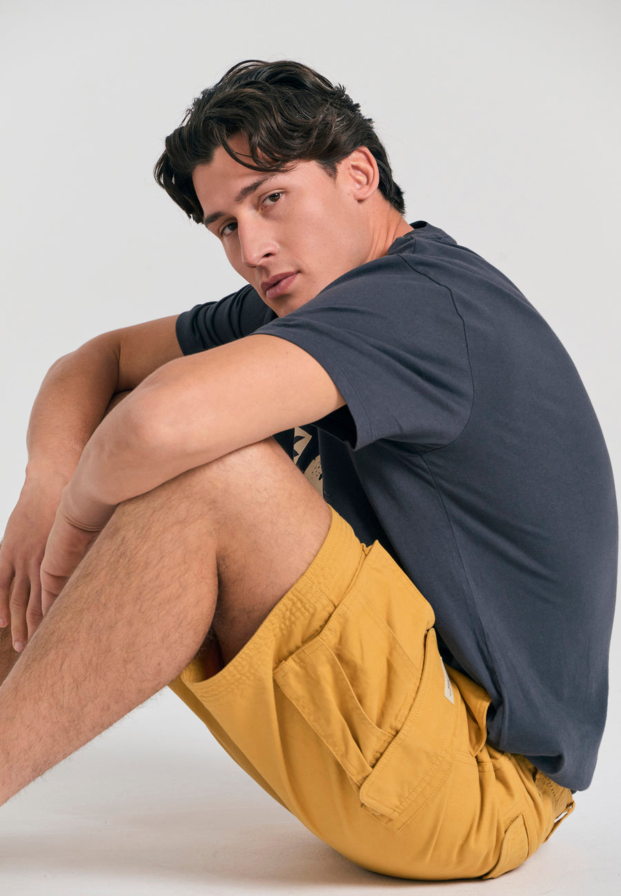 Pantaloni scurți cargo confortabili - Galben mineral
