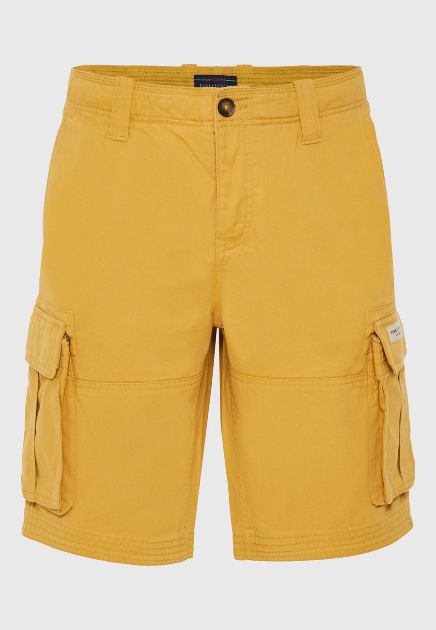 Pantaloni scurți cargo confortabili - Galben mineral