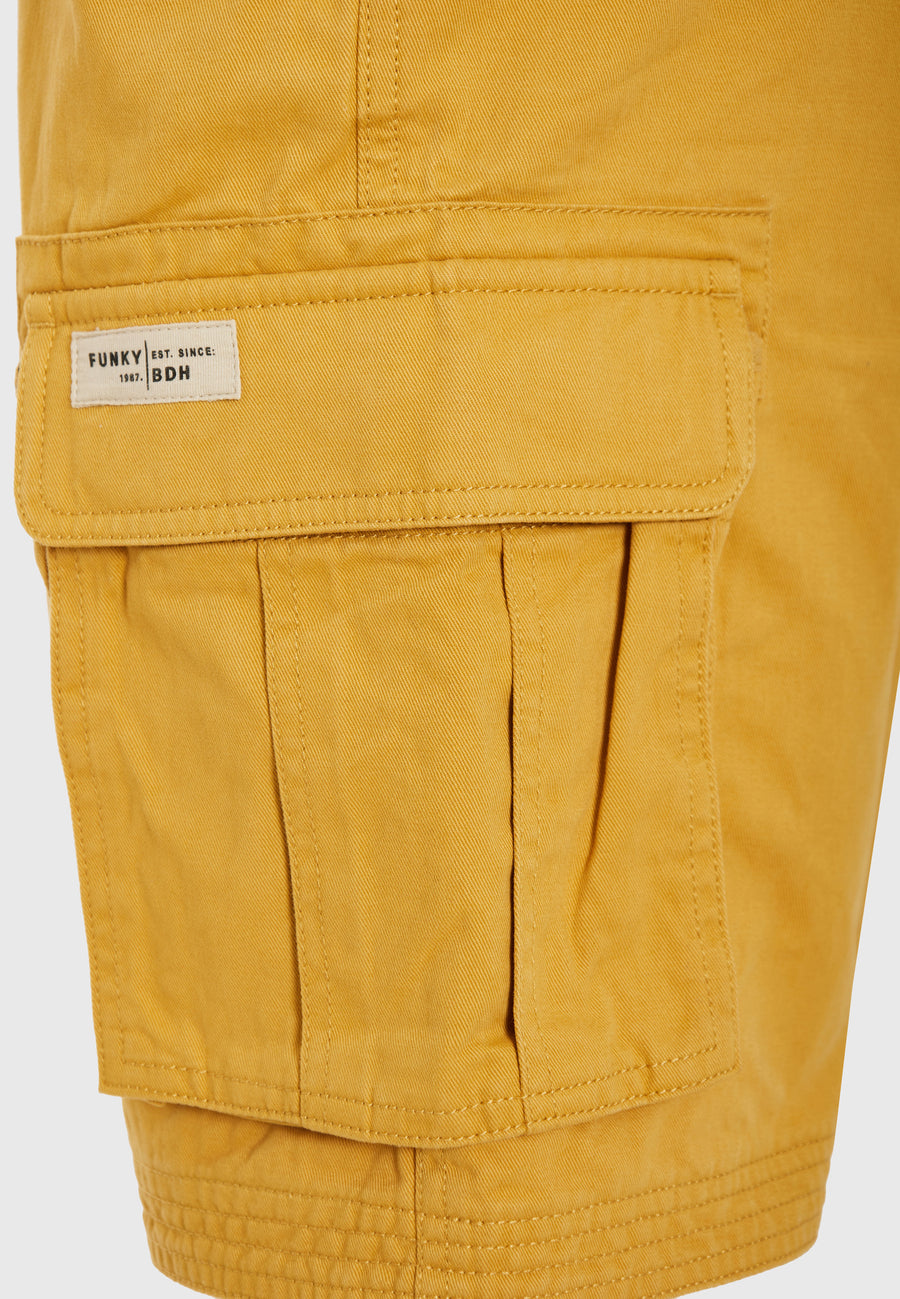 Pantaloni scurți cargo confortabili - Galben mineral