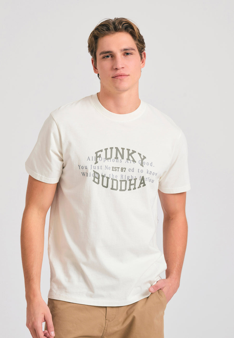 Tricou cu imprimeu grafic - Alb