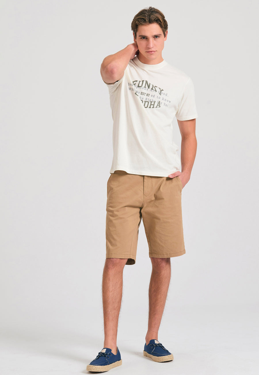 Tricou cu imprimeu grafic - Alb