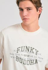 Tricou cu imprimeu grafic - Alb