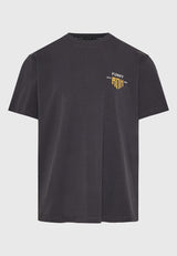 Tricou cu croială lejeră și imprimeu grafic pe spate - Antracit