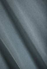 Tricou cu imprimeu cu ramă pe piept - Gri oțel