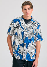 Relaxed fit shirt with photographic print - White