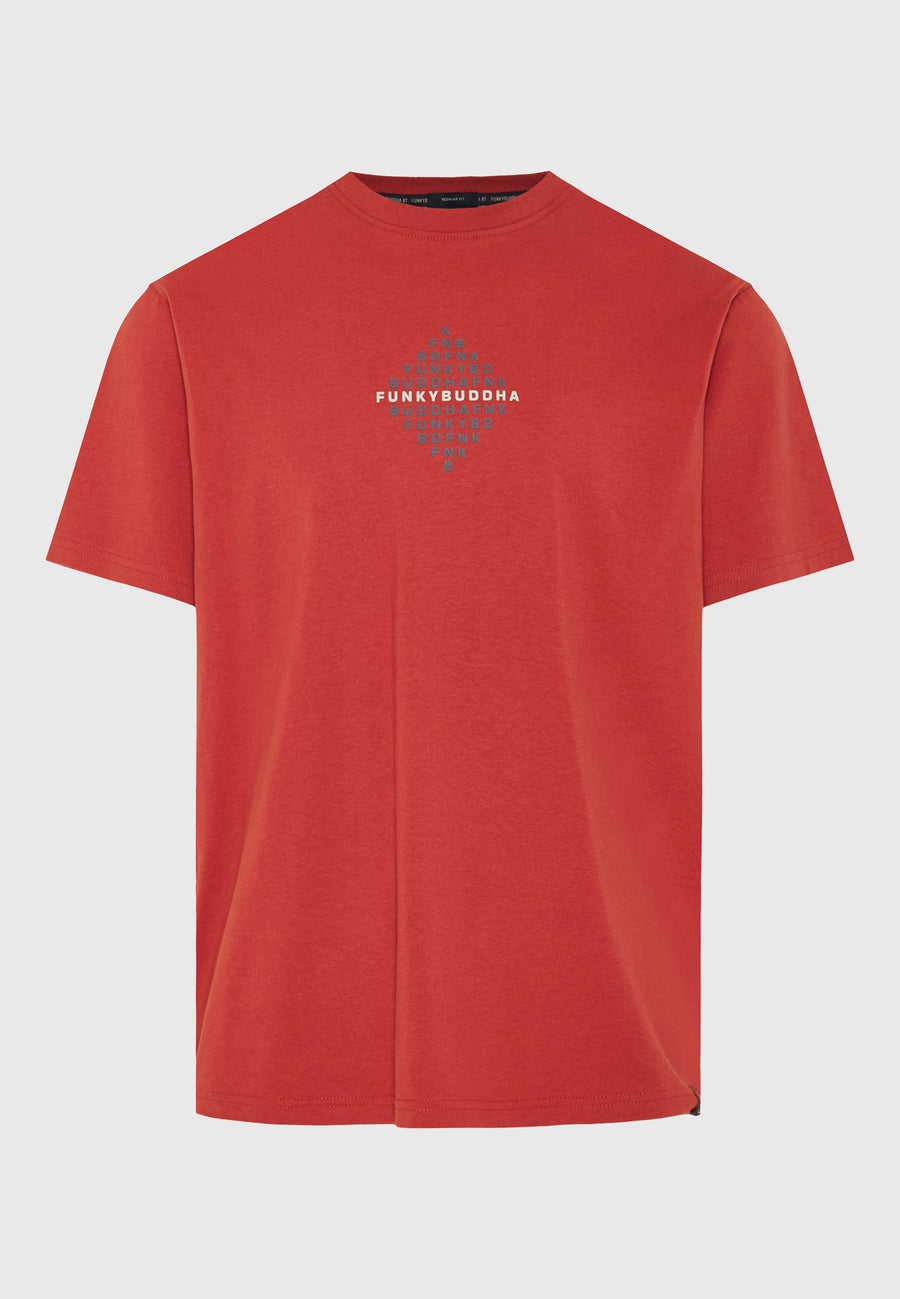 Tricou cu imprimeu pe piept - Maro Spice