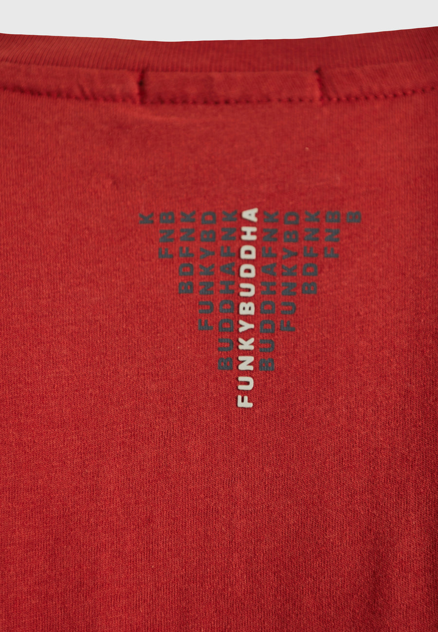 Tricou cu imprimeu pe piept - Maro Spice