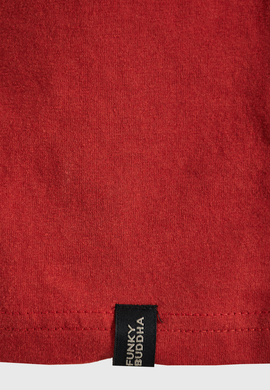 Tricou cu imprimeu pe piept - Maro Spice