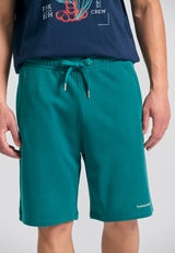 Pantaloni scurți jogger cu croială largă - The essentials - Smarald intens