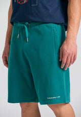 Wide leg fit jogger shorts - The essentials - Deep emerald