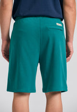 Wide leg fit jogger shorts - The essentials - Deep emerald