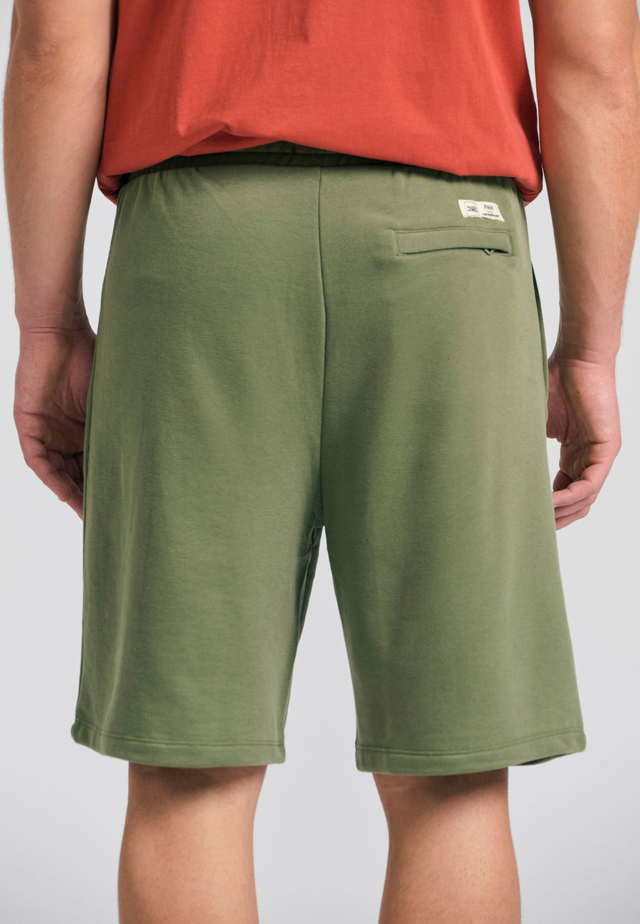 Pantaloni scurți jogger cu croială largă - The essentials - Verde vânătoresc