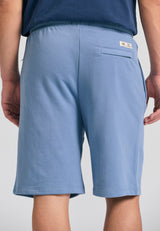 Pantaloni scurți jogger cu croială largă - The essentials - Albastru fumuriu